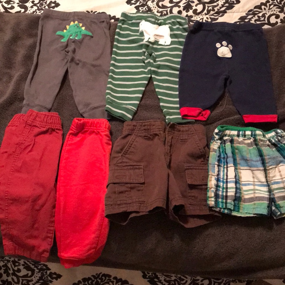 Size 6-9 Months Bottems Lot 7-Pieces